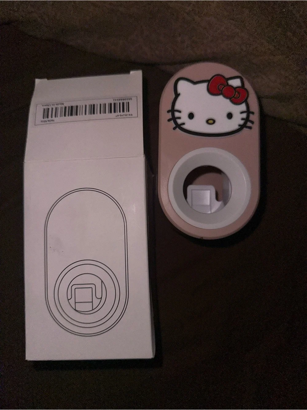 Hello Kitty Pink and White toothbrush Holder with Red Bow